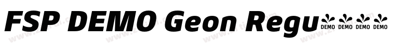 FSP DEMO Geon Regu字体转换 FSP DEMO Geon Regu字体转换